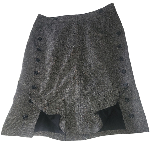 The Limited Wool Blend Grey Speckled Skirt 6 - Picture 1 of 5